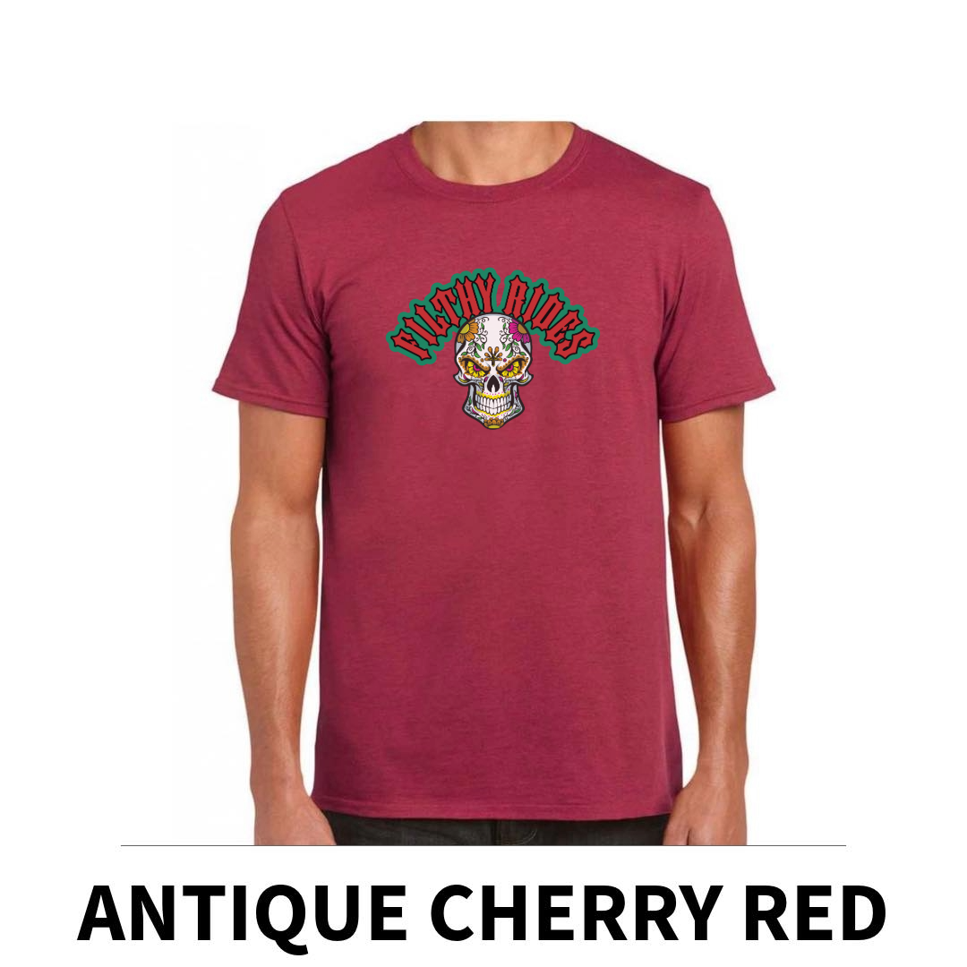 Filthy Rides Sugarskull T-shirt - Various colour options