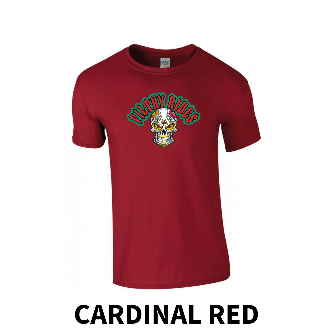 Filthy Rides Sugarskull T-shirt - Various colour options