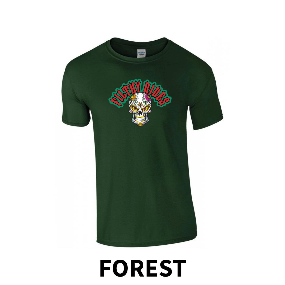 Filthy Rides Sugarskull T-shirt - Various colour options