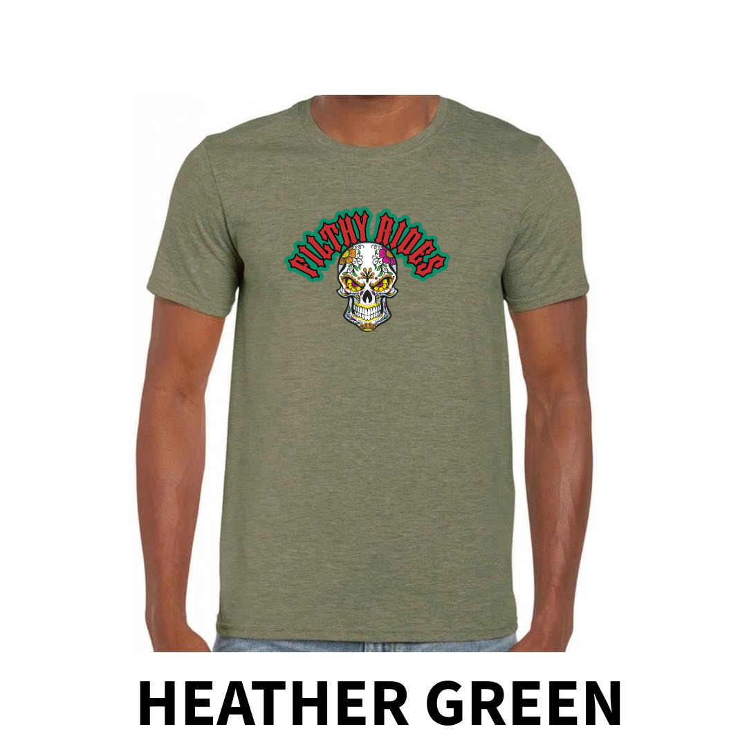 Filthy Rides Sugarskull T-shirt - Various colour options