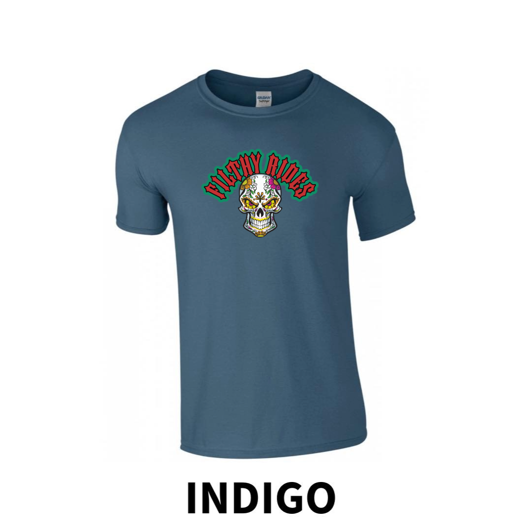 Filthy Rides Sugarskull T-shirt - Various colour options