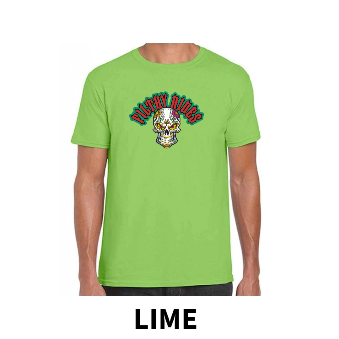 Filthy Rides Sugarskull T-shirt - Various colour options