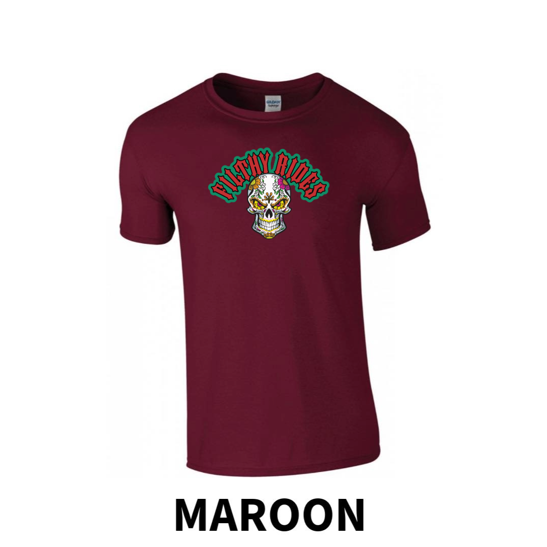 Filthy Rides Sugarskull T-shirt - Various colour options