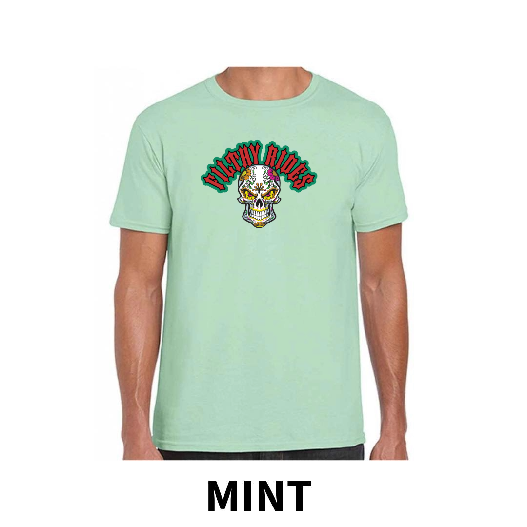 Filthy Rides Sugarskull T-shirt - Various colour options