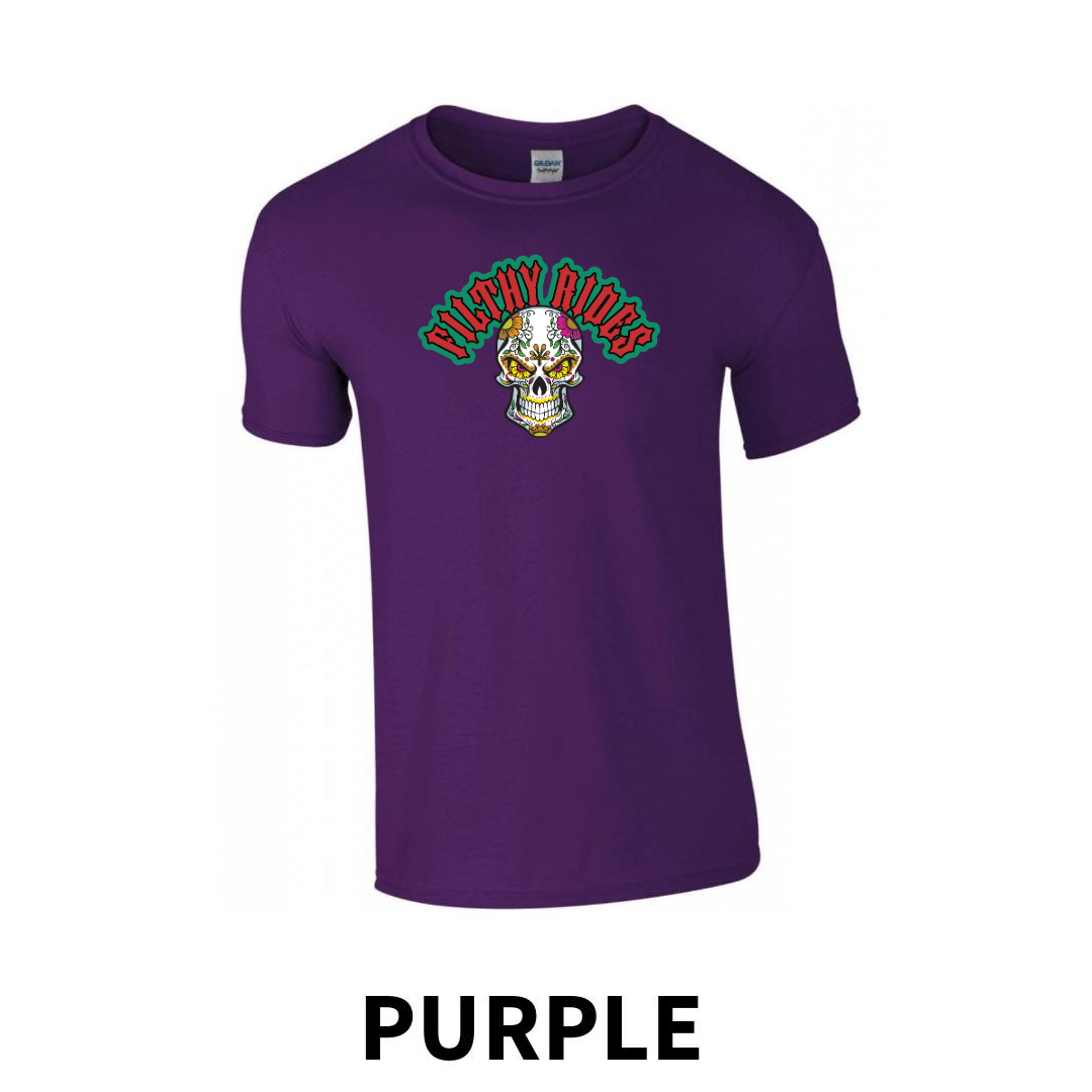 Filthy Rides Sugarskull T-shirt - Various colour options