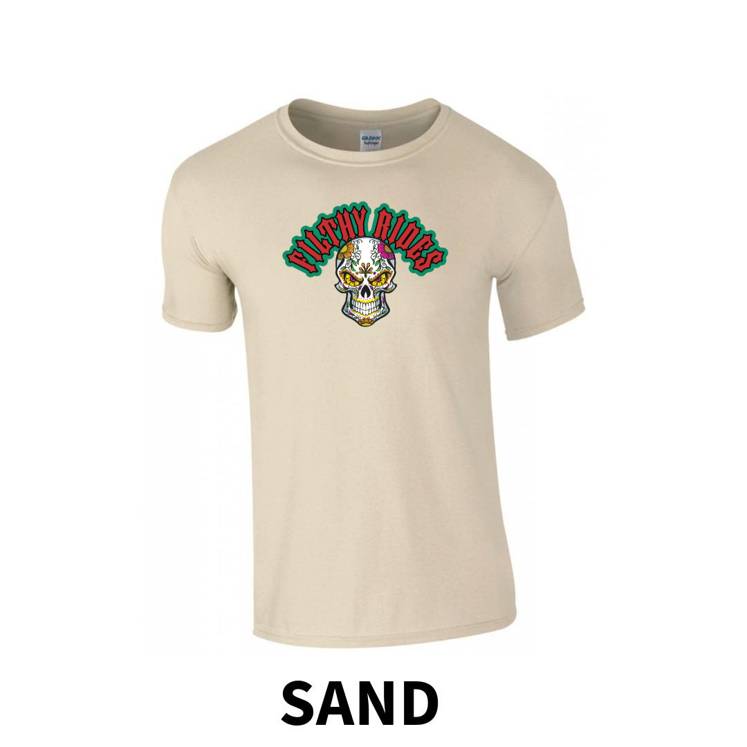 Filthy Rides Sugarskull T-shirt - Various colour options