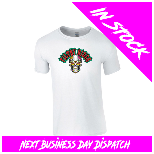 IN STOCK - Sugar Skull White T-shirt - Size Large