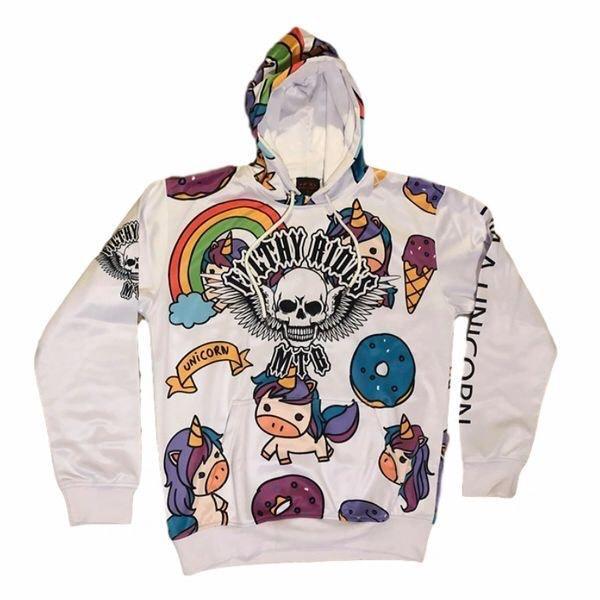 UNICORN WHITE HOODIE - (PRE-ORDER)