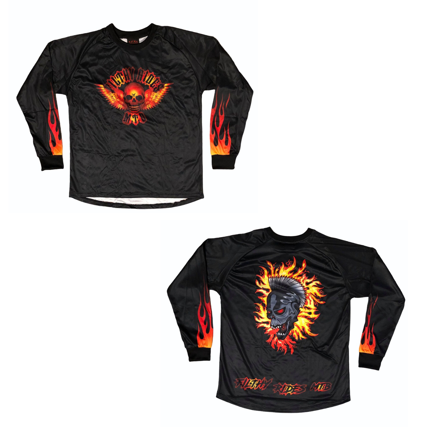 FIRE JERSEYS (PRE-ORDER)- 2 BACK PRINT OPTIONS - LONG OR SHORT SLEEVE