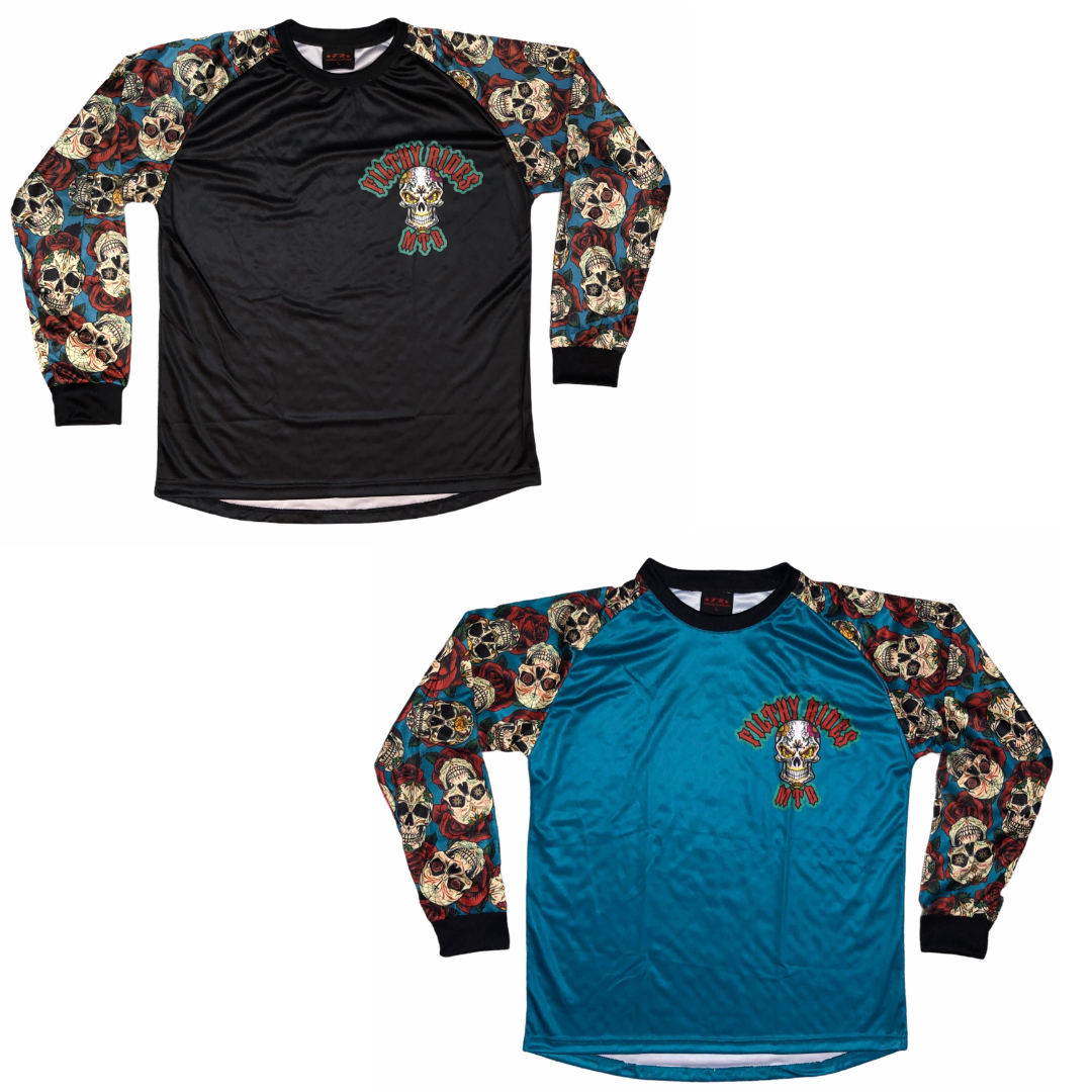 SUGAR SKULLS JERSEYS - (PRE-ORDER) - 2 COLOUR OPTIONS - LONG OR SHORT SLEEVE