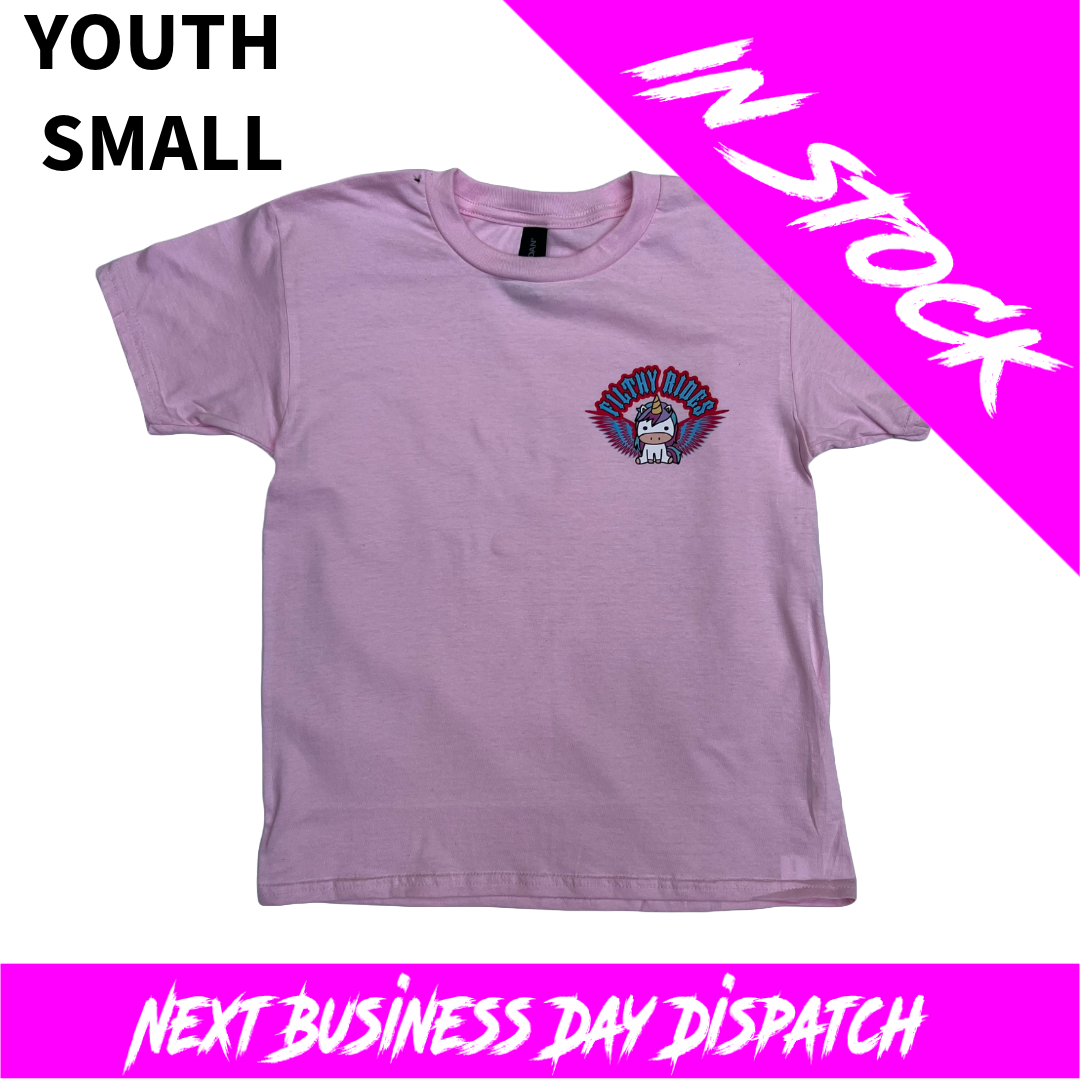 IN STOCK - Unicorn Pink T-shirt - Youth Small