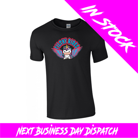 IN STOCK - Unicorn Wings Black T-shirt - Size medium