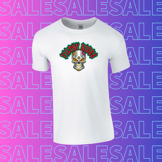 IN STOCK - Sugar Skull White T-shirt - Size Large