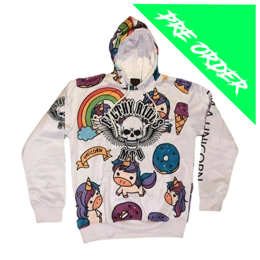 UNICORN WHITE HOODIE - (PRE-ORDER)