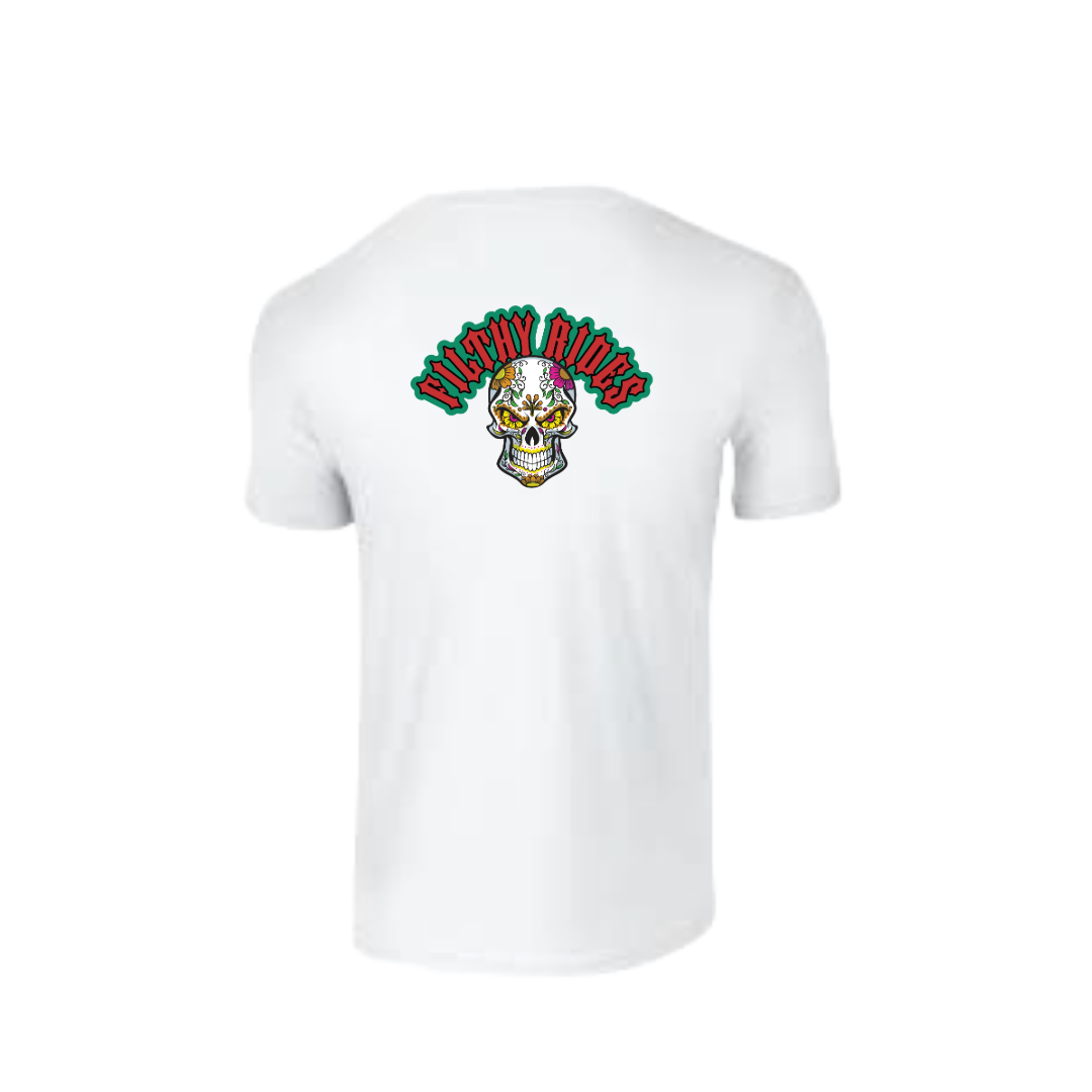 IN STOCK - Sugar Skulls White T-shirt - Size Large