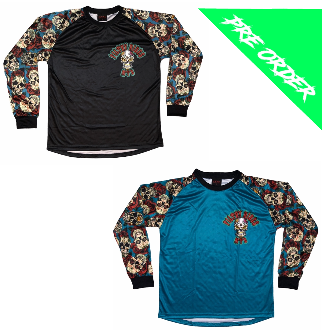 SUGAR SKULLS JERSEYS - (PRE-ORDER) - 2 COLOUR OPTIONS - LONG OR SHORT SLEEVE