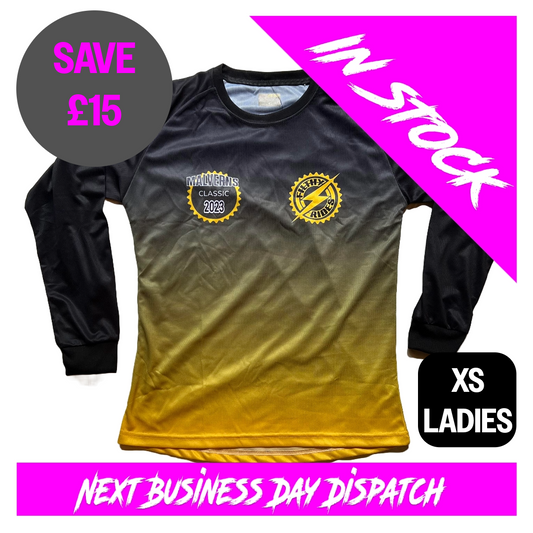 IN STOCK - YELLOW FADE - LADIES X-SMALL LONG SLEEVE