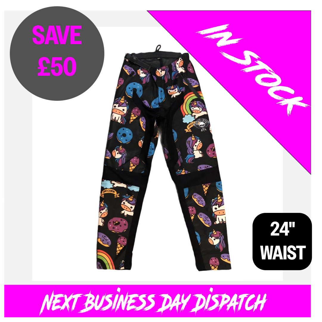 24 inch waist - 26 inch inside leg Filthy Rides unicorn DH Trousers 🦄 IN STOCK