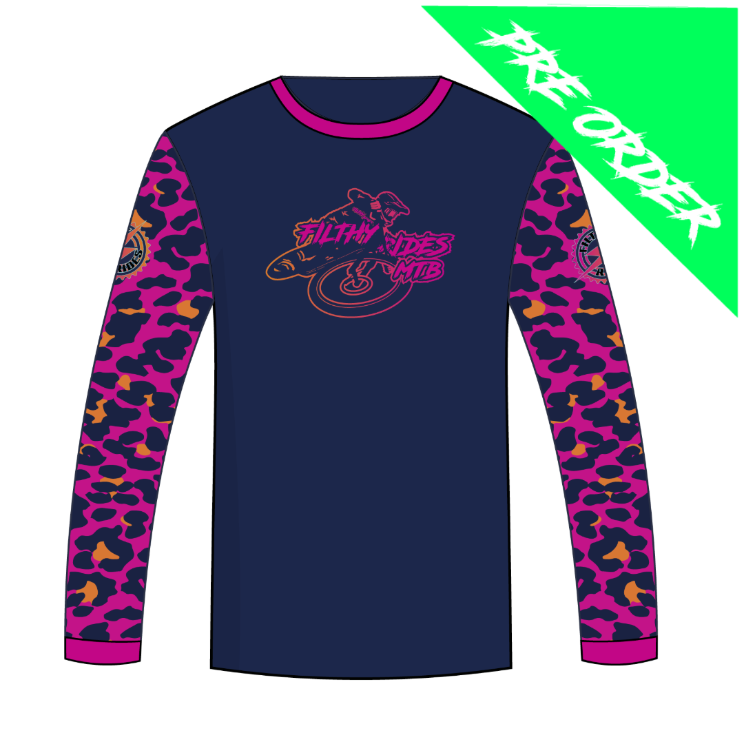 PINK LEOPARD JERSEY - LONG OR SHORT SLEEVE (PRE ORDER)