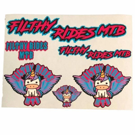 Filthy Rides Unicorn Sticker Pack